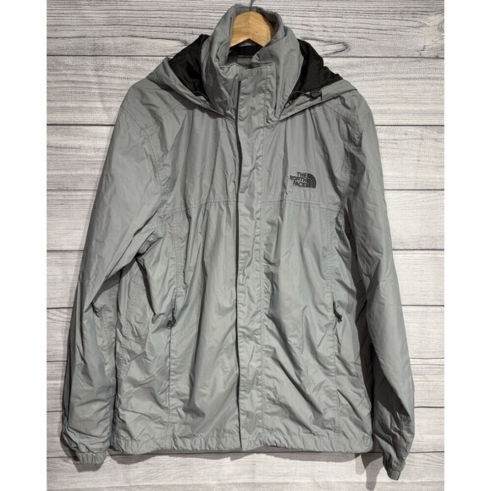 The North Face Men Resolve 2 JACKET GRAY MICROSOFT LOGO  SIZE LARGE